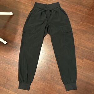 black cargo joggers